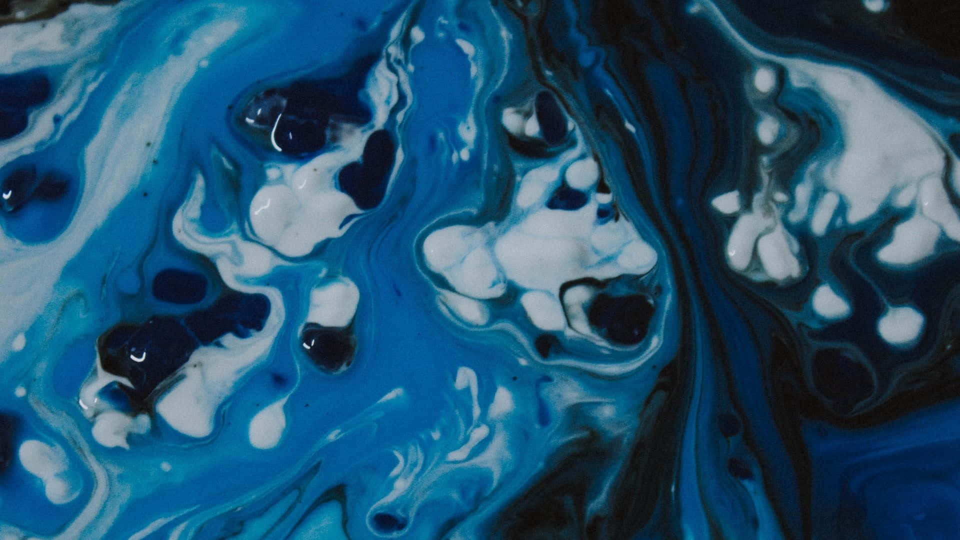 Paint Drip Blue And White Theme Background