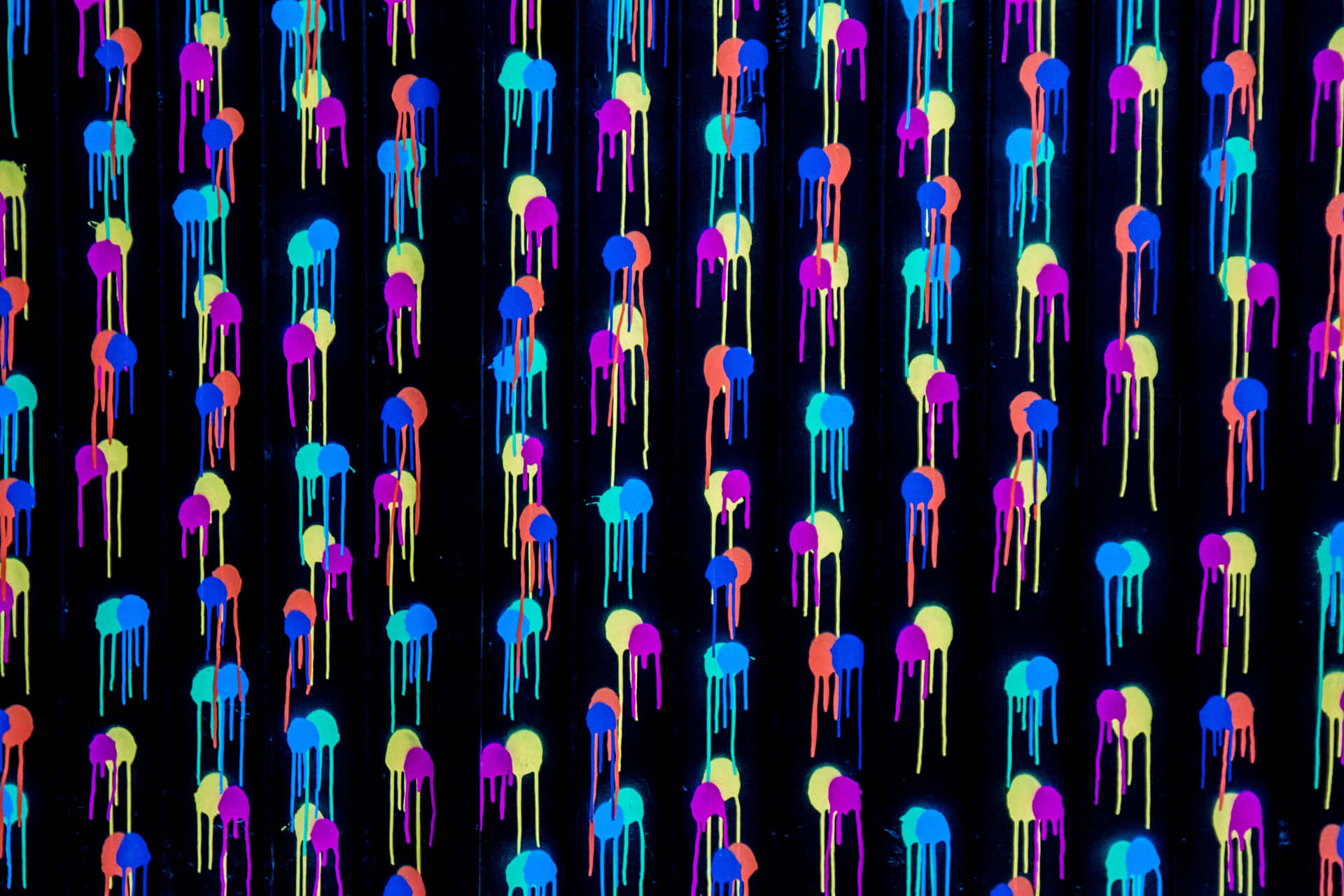 Paint Drip Jellyfish Pattern Background