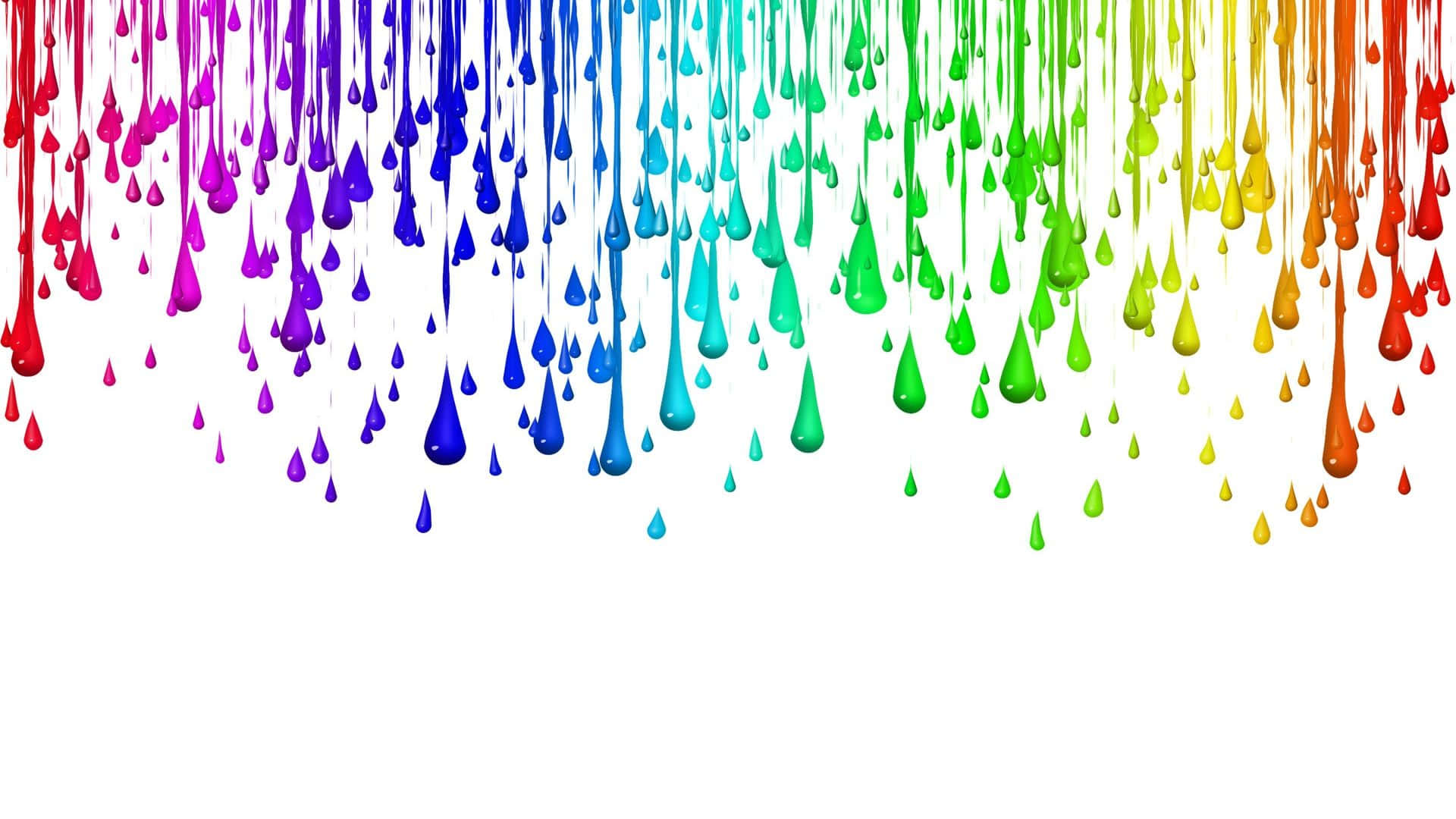 Paint Drip Rainbow Drops Background