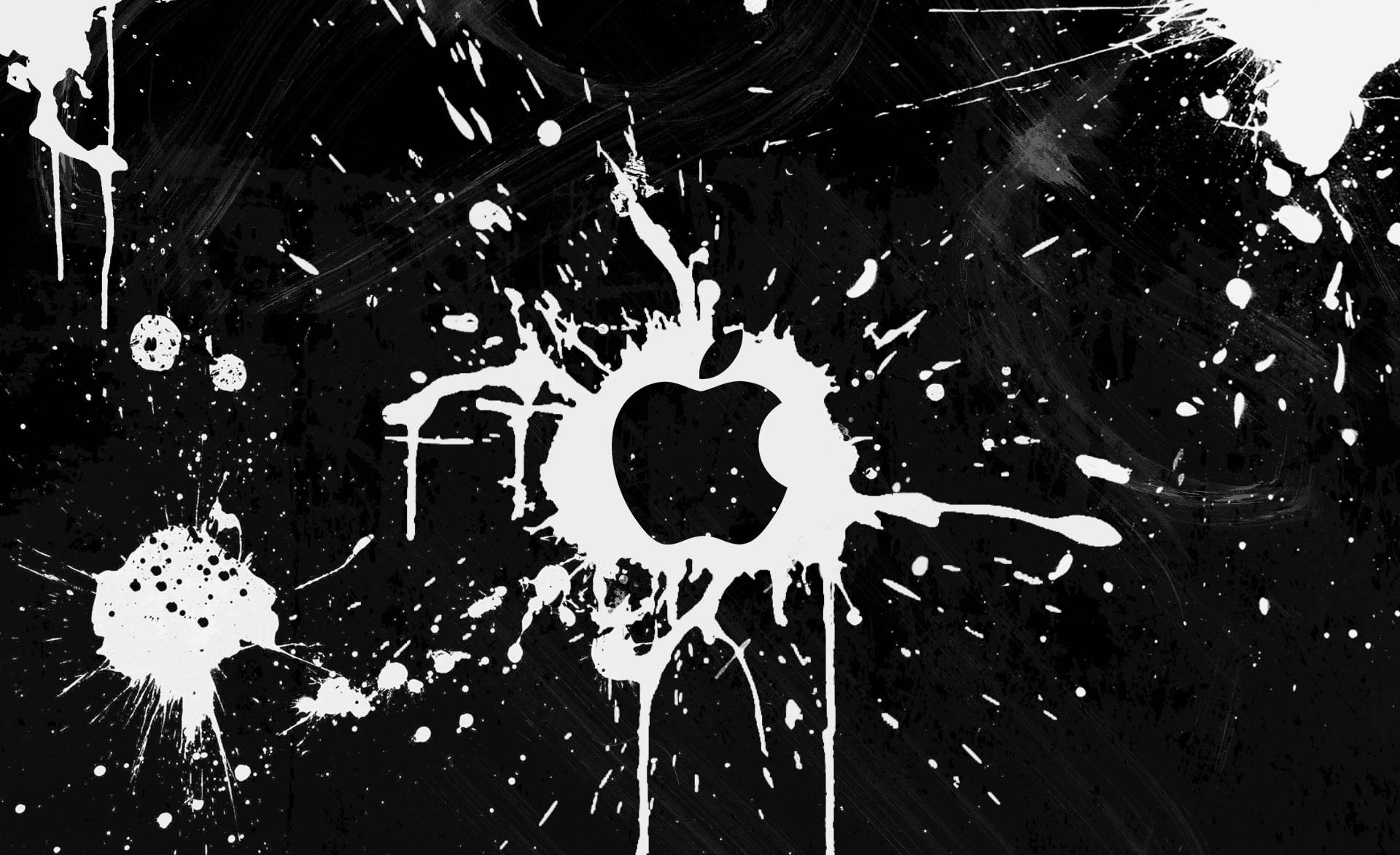 Paint Splash Apple Logo Black Mac