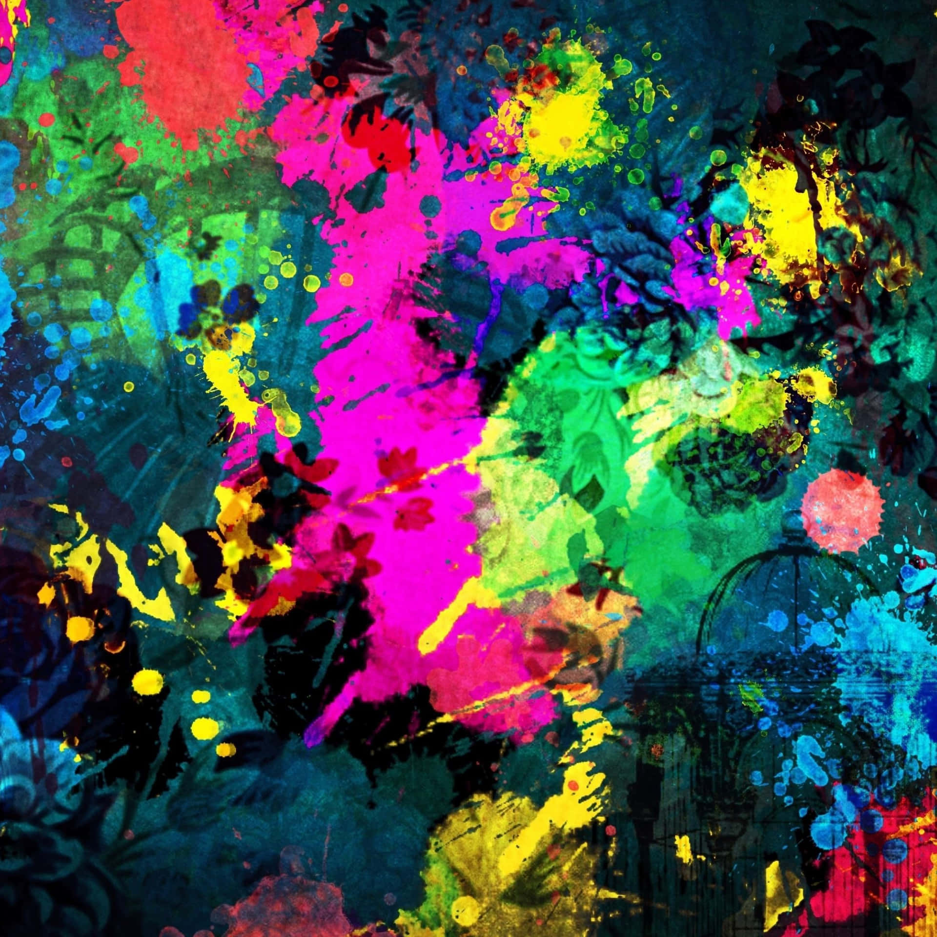 Paint Splash Dark Art Background