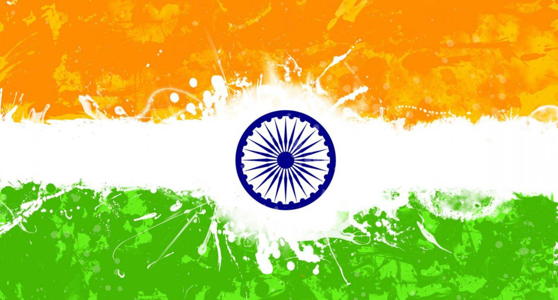 Paint Splatter Indian Flag 4k