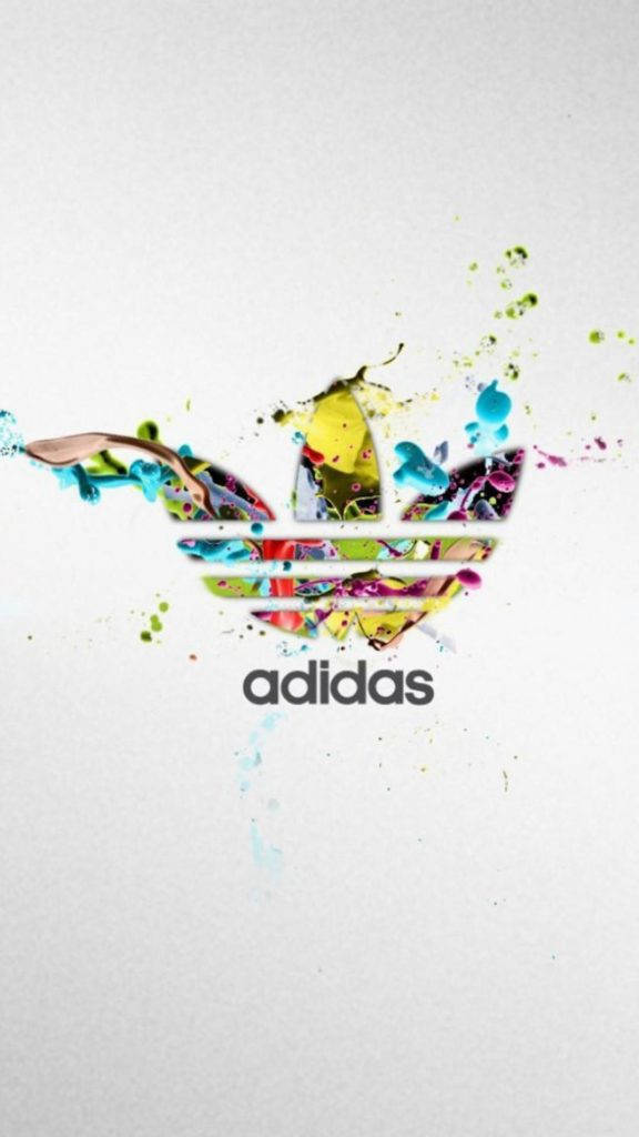 Paint Splatter Logo Of Adidas Iphone Background