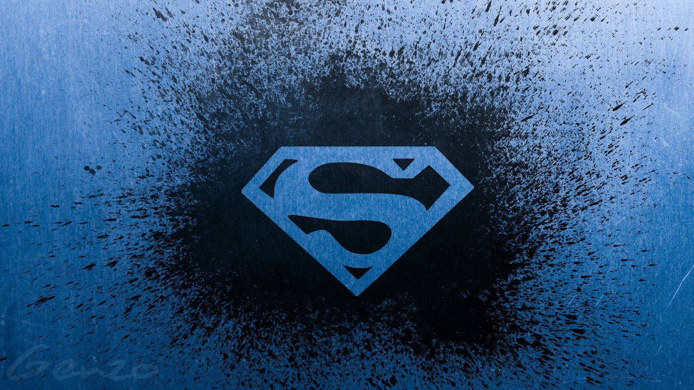 Paint Splatter Superman Symbol Iphone Blue