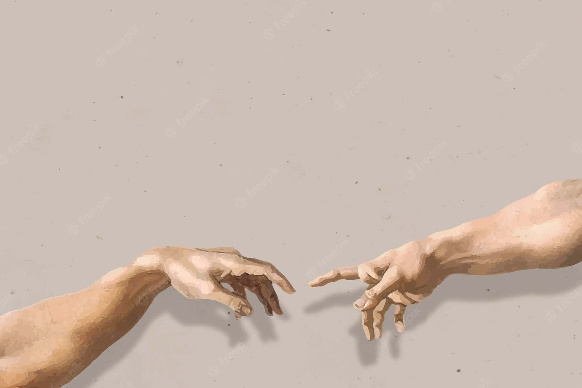 Painted Creation Of Adam 4k Hands Recreation