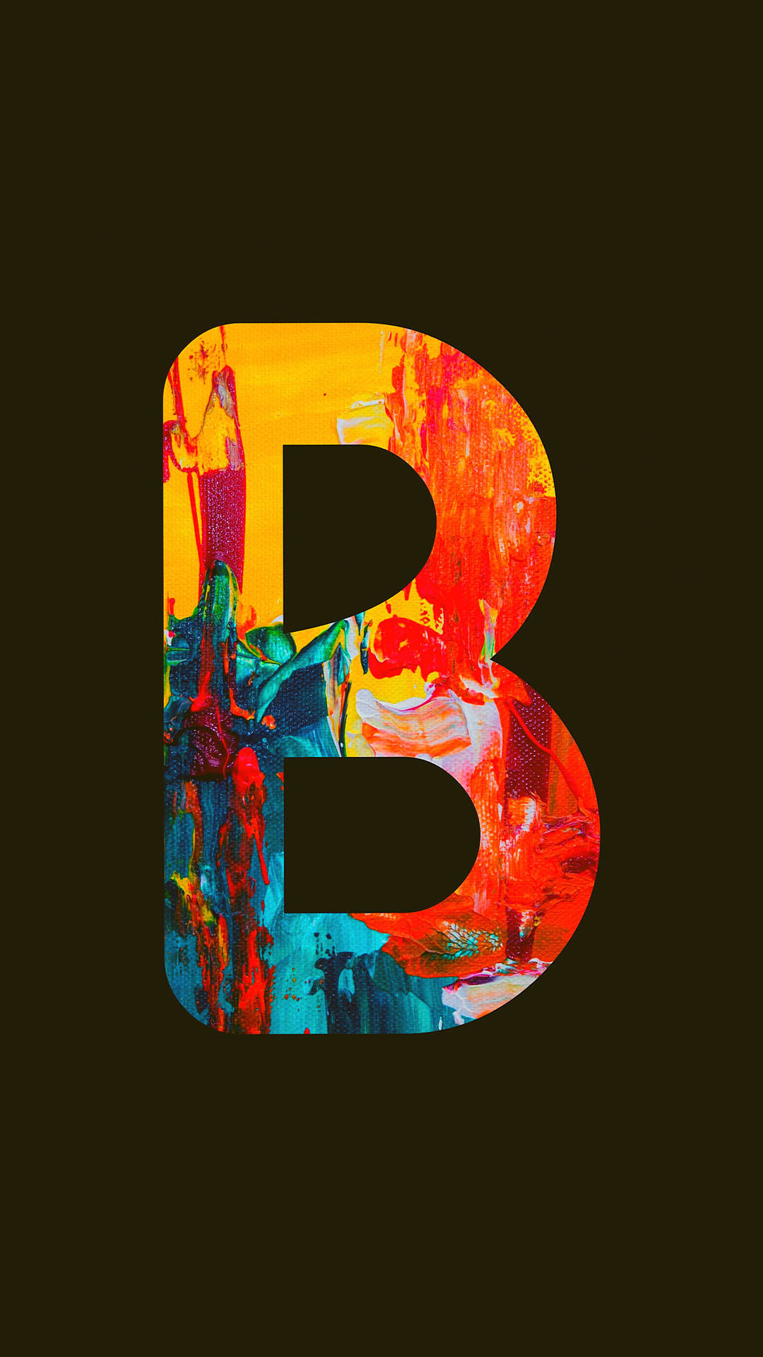 Painted Letter B Background