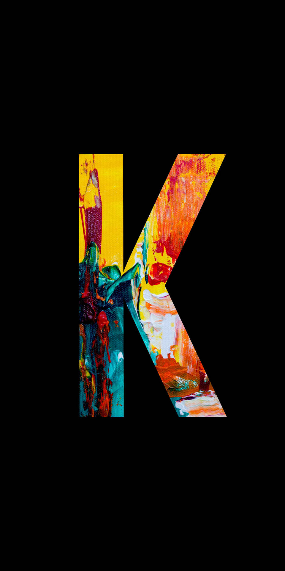 Painted Letter K Background
