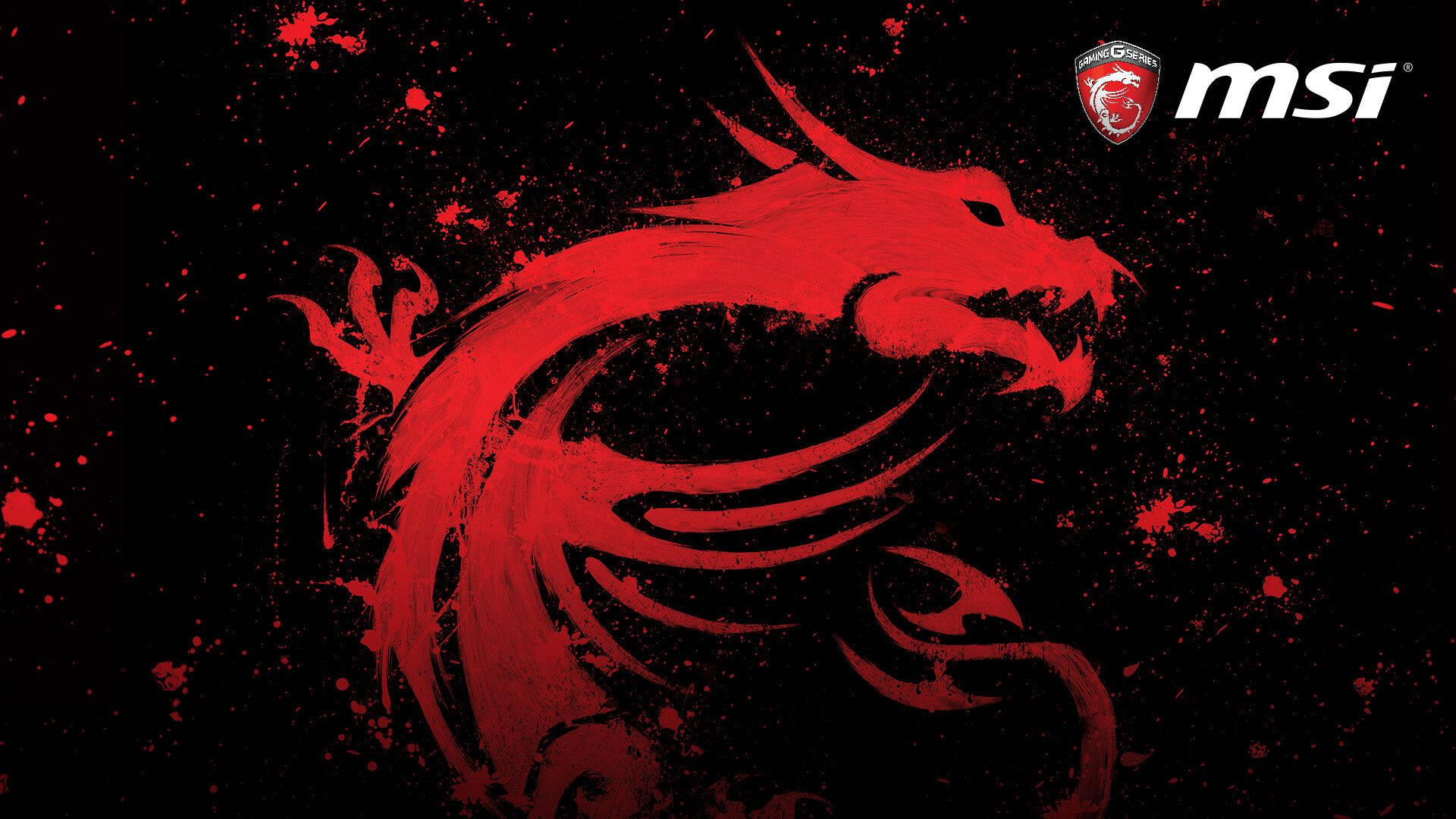 Painted Red Msi Dragon Background
