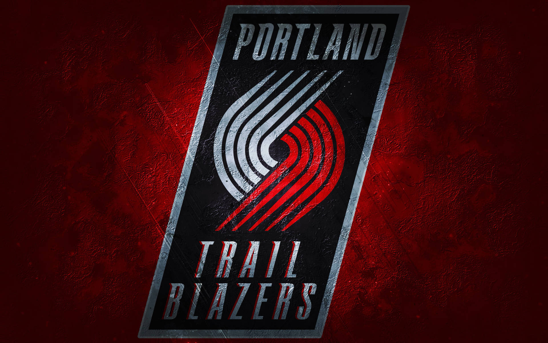 Painted Red Portland Trail Blazers Logo Background