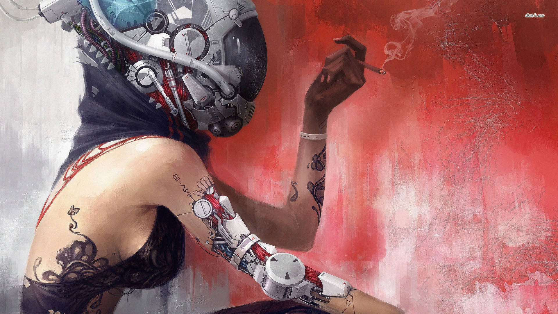 Painted Tattoo Artwork Background