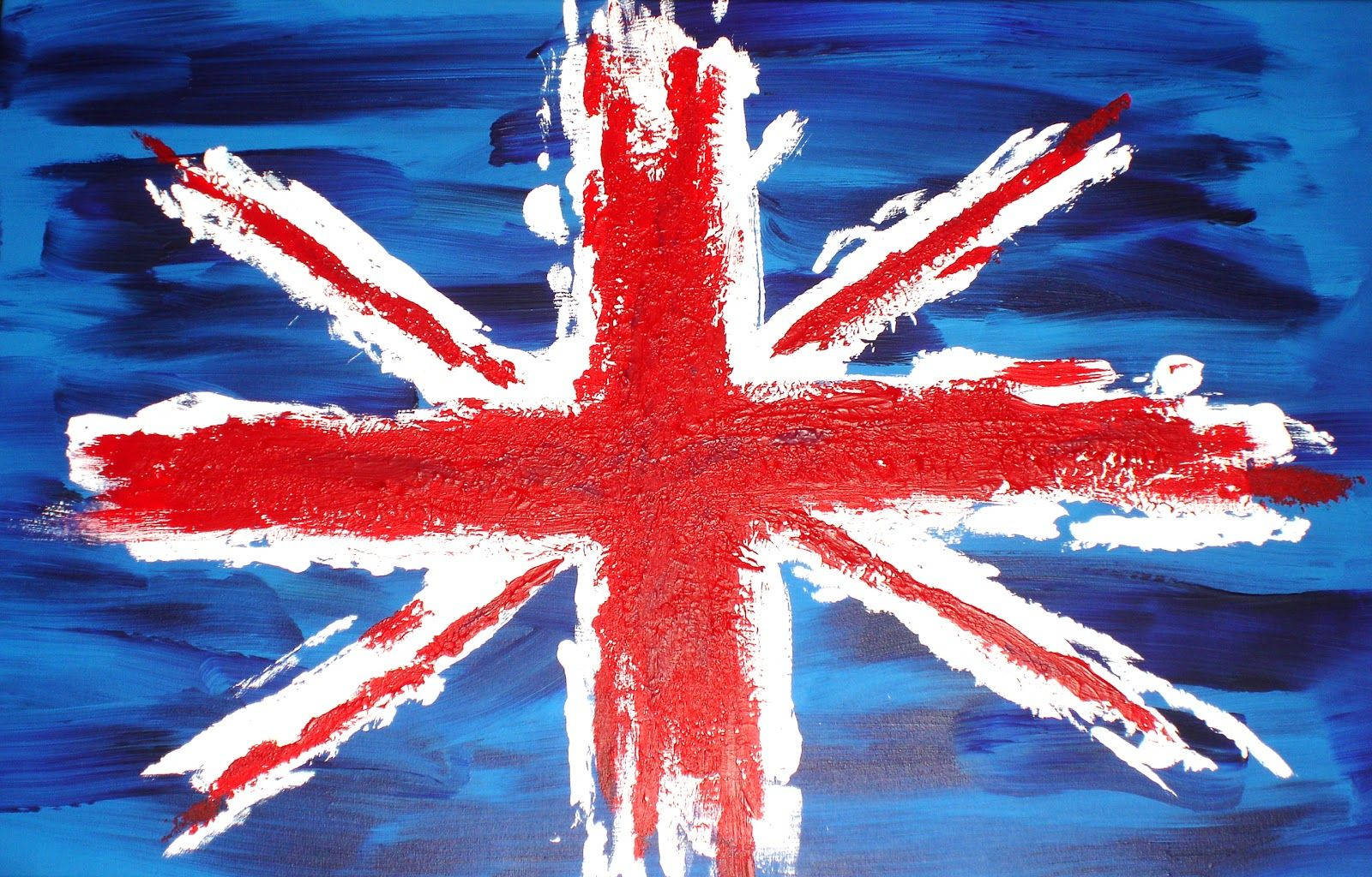 Painted United Kingdom Flag Background