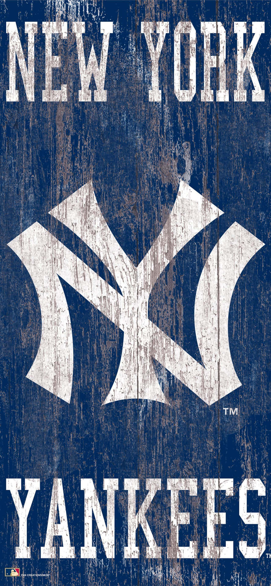 Painted Wood New York Yankees Iphone Background