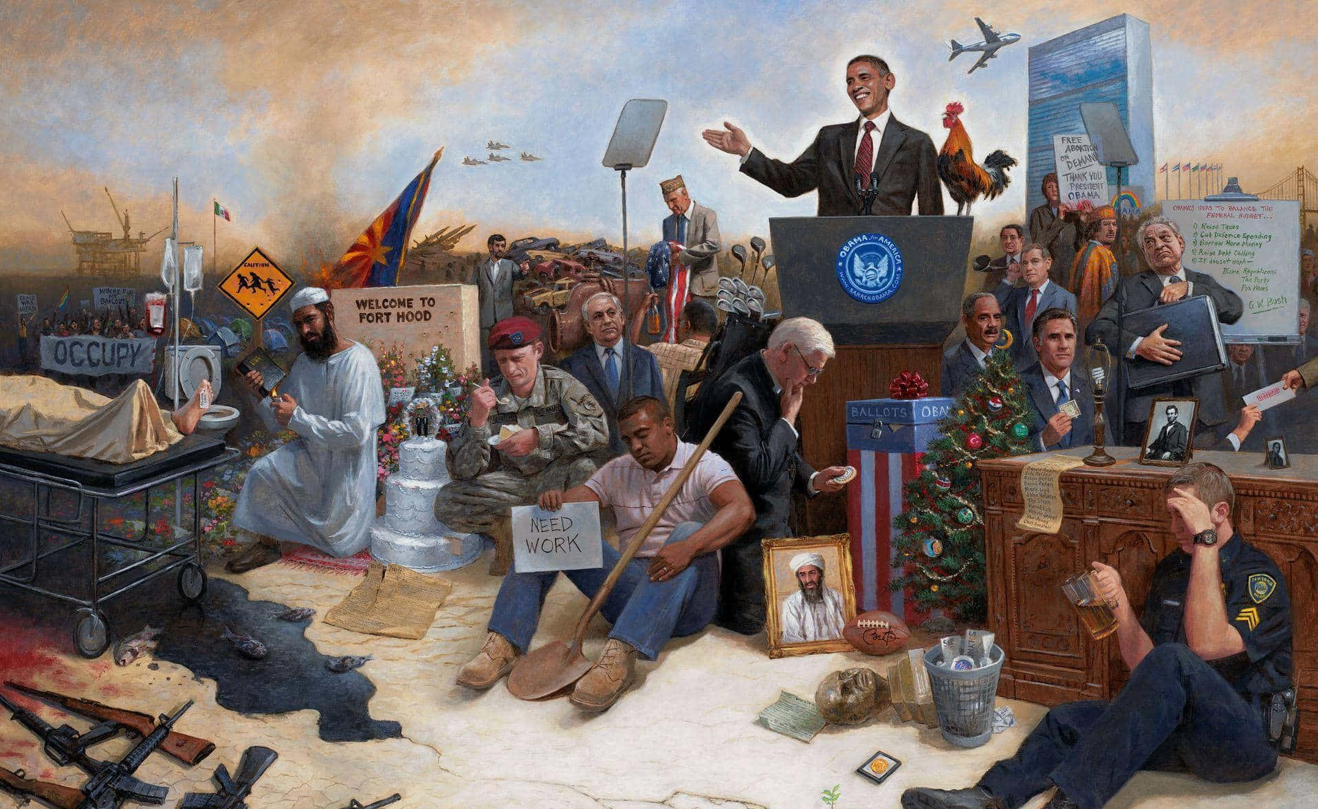 Painting By Republican Activist Jon Mcnaughton Background