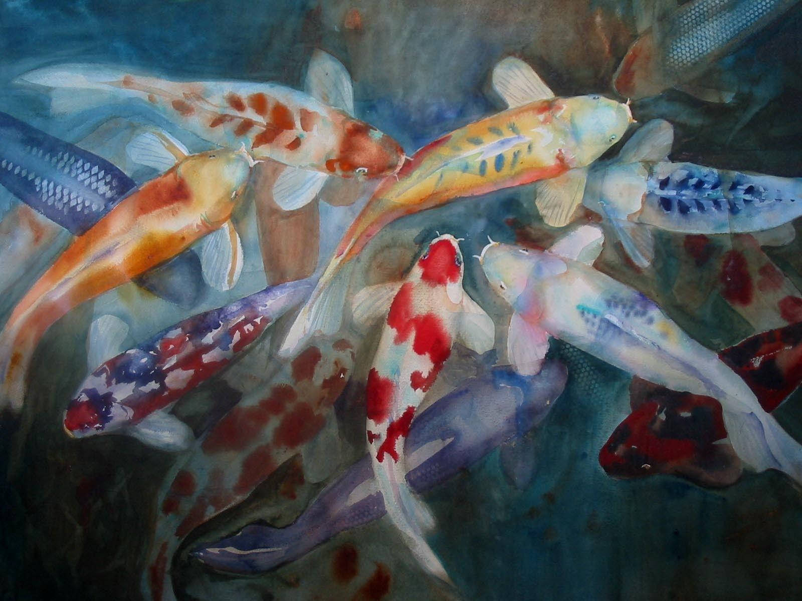 Painting Of Koi Fish