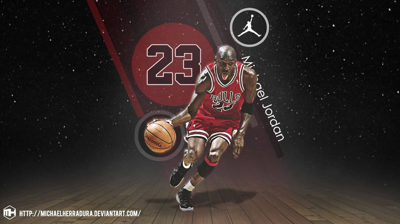 Painting Of Michael Jordan Hd Background