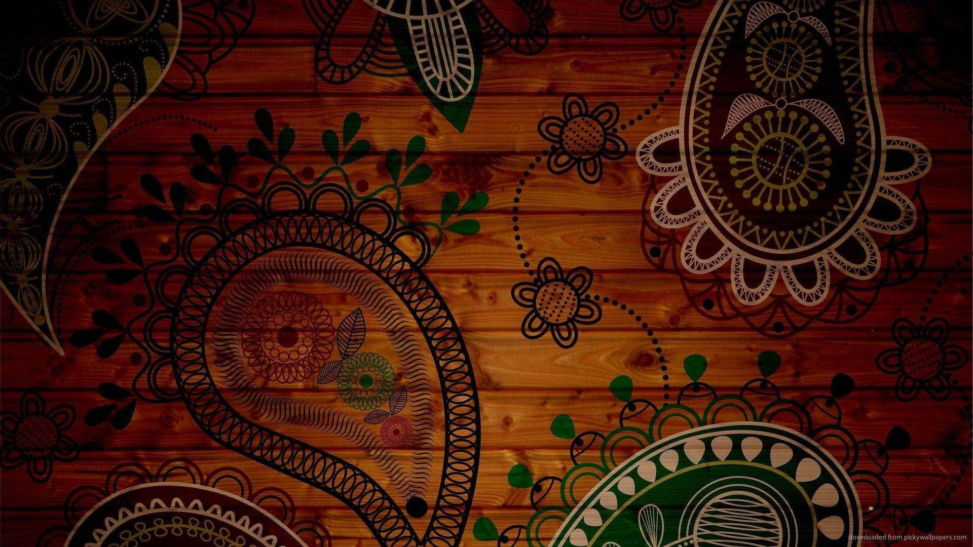 Paisley Print Artwork Background