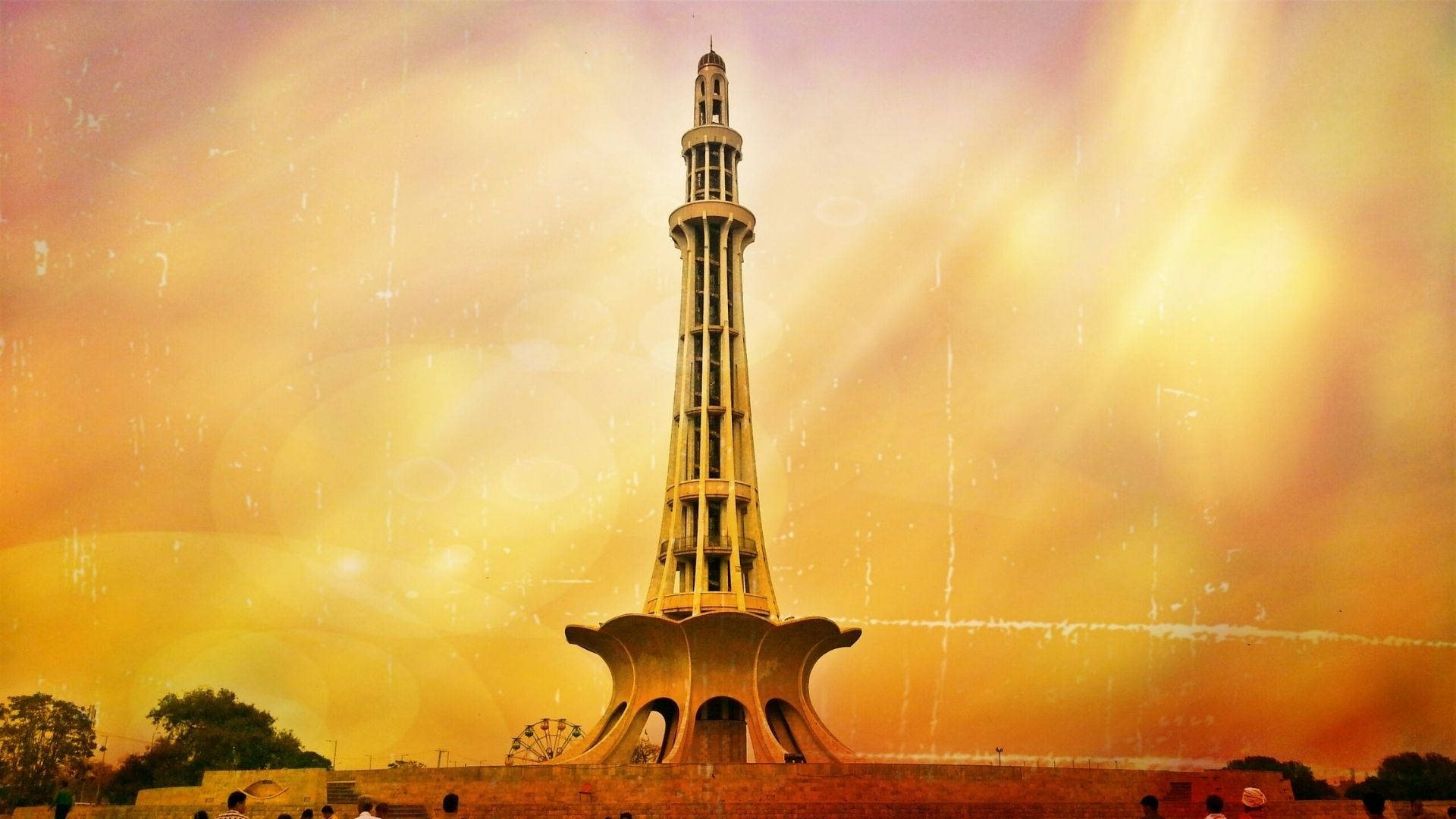 Pakistan Bright Minar-e Background