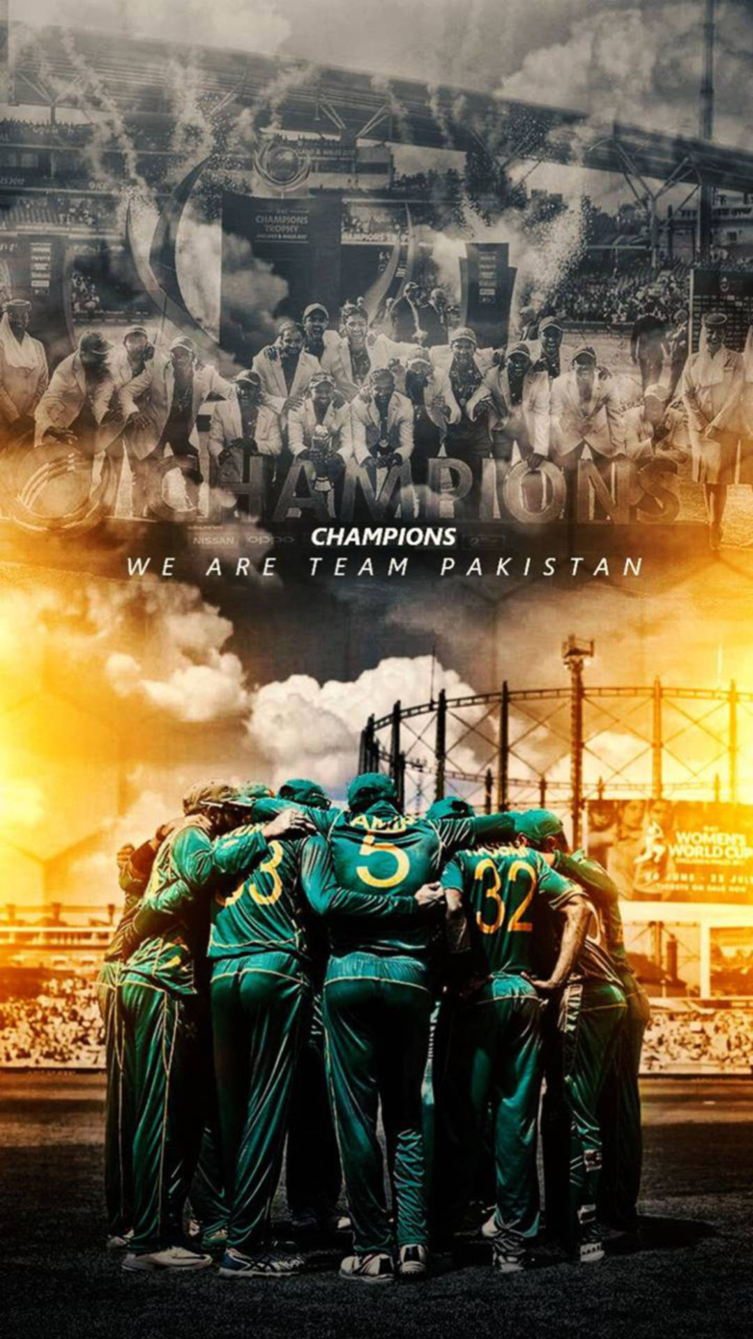Pakistan Cricket Team Art Background