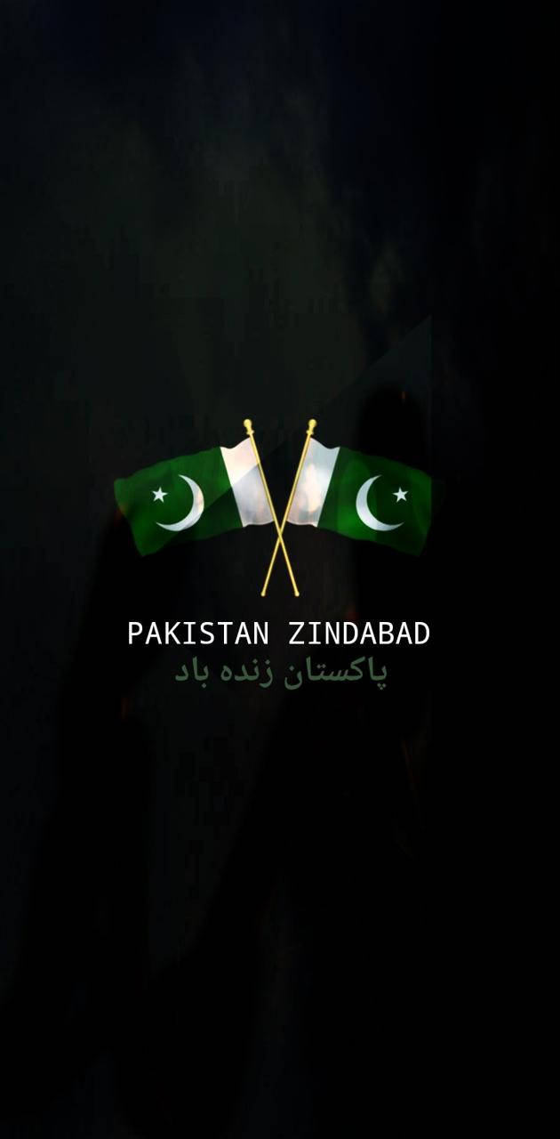 Pakistan Flag Golden Pole Background