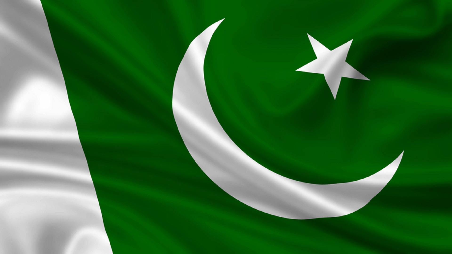 Pakistan Flag Moon And Star Cloth Background