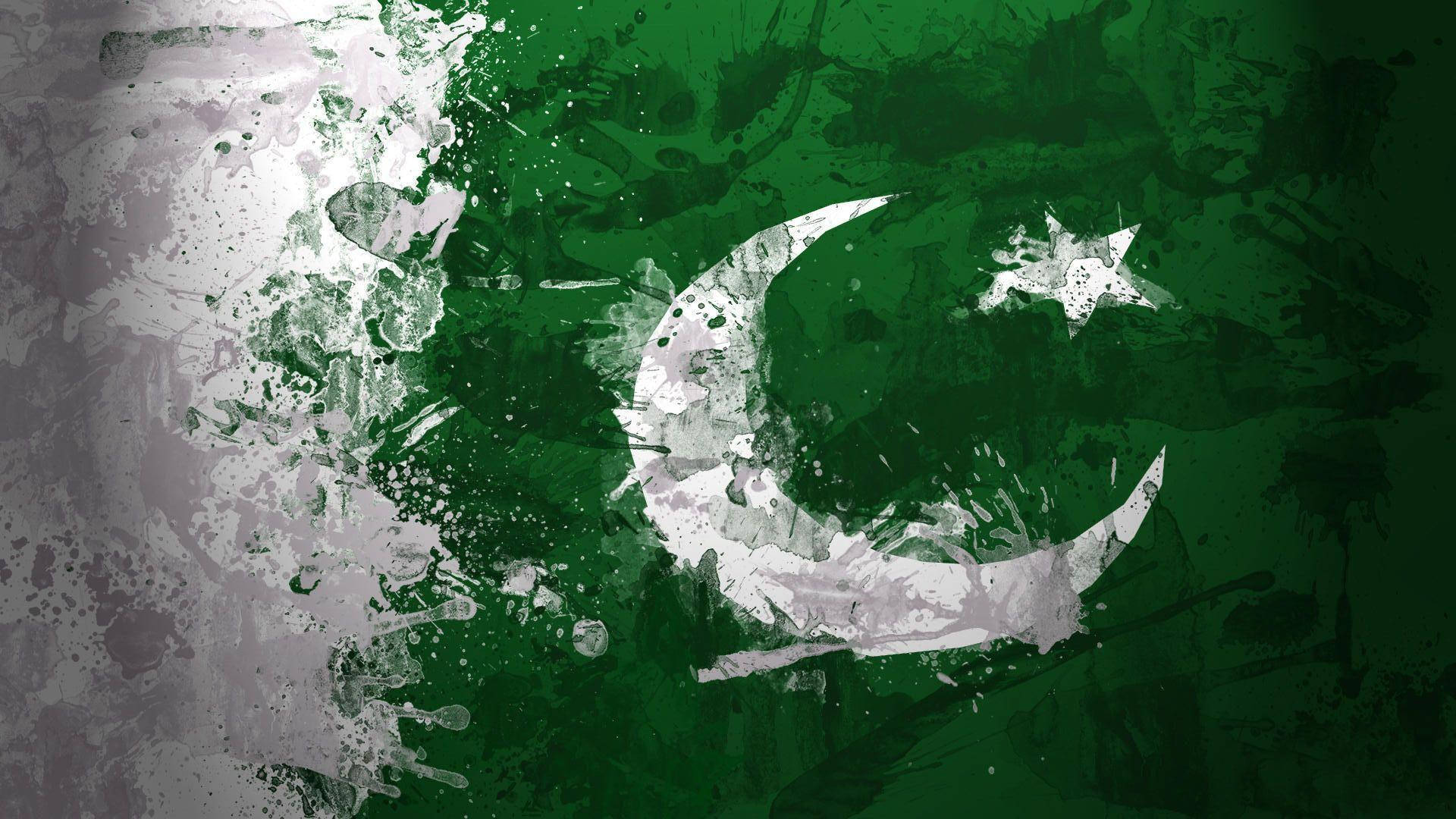 Pakistan Flag Overlapped Colors Background