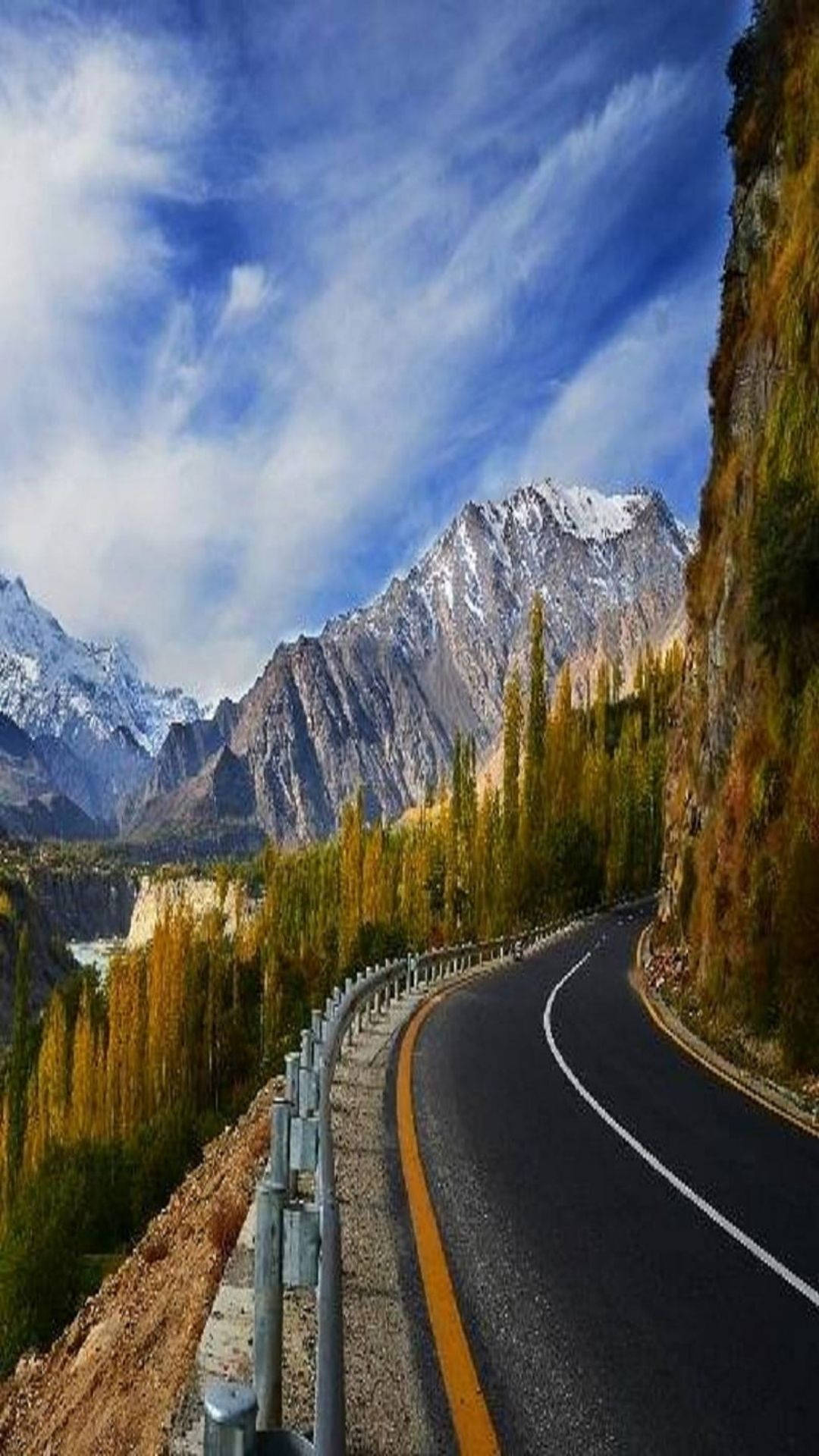 Pakistan Road In Valley Background
