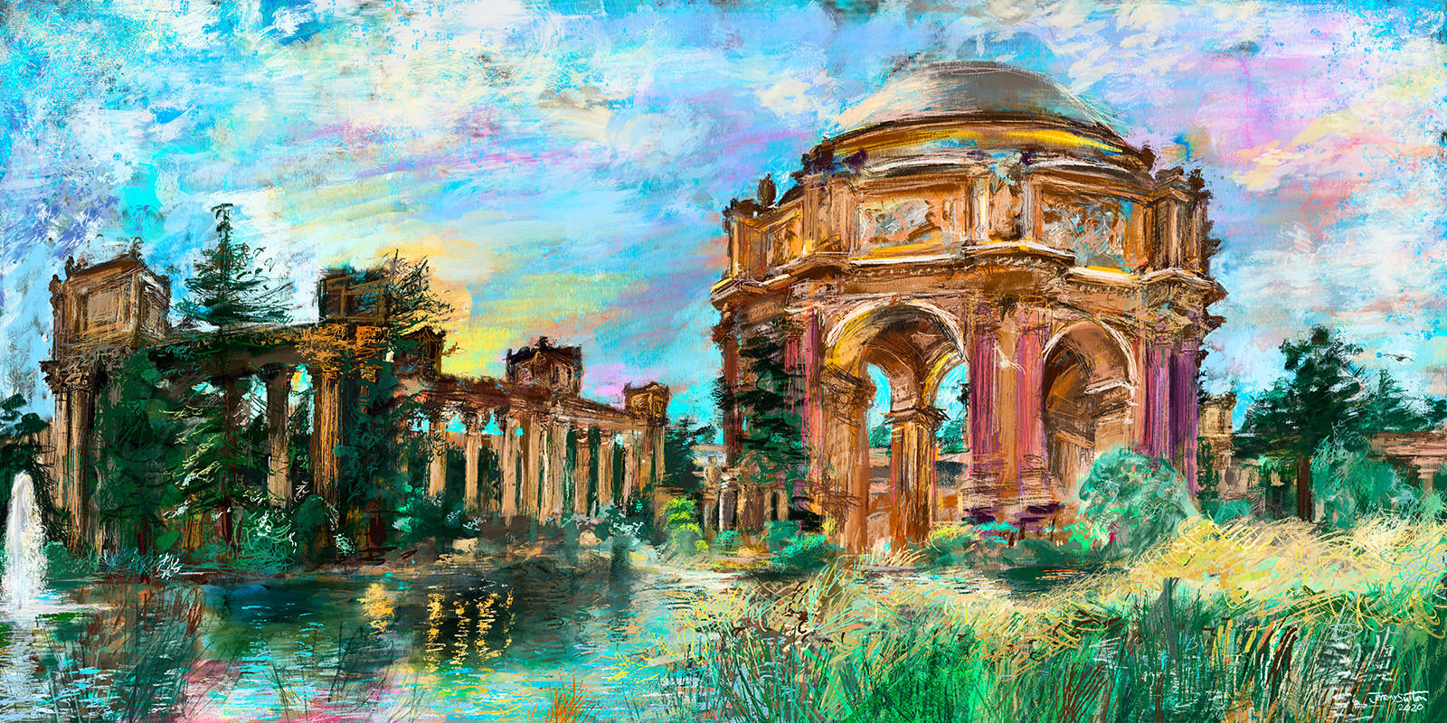 Palace Of Fine Arts Artwork Background