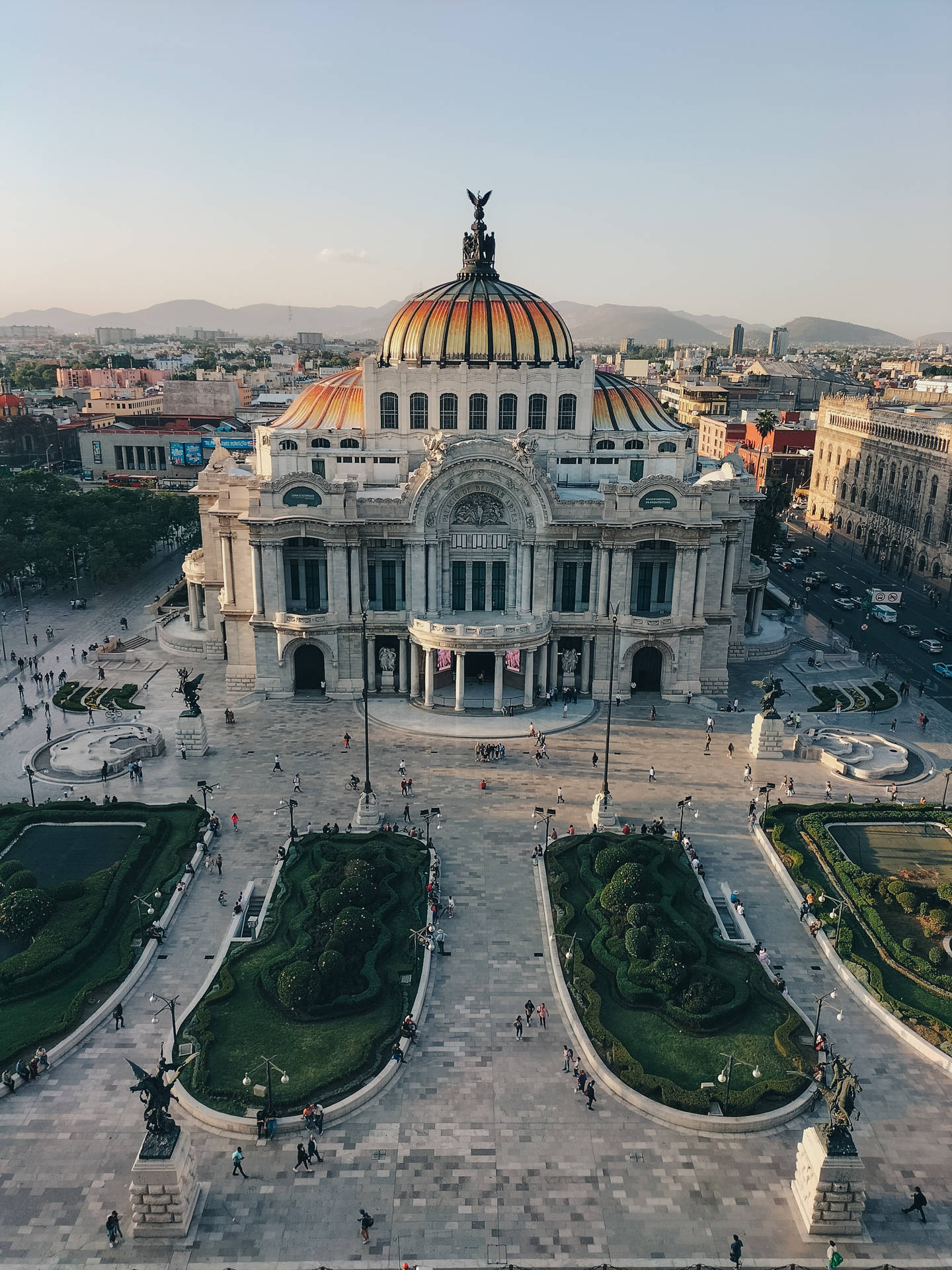 Palace Of Fine Arts Bird's Eye View Background