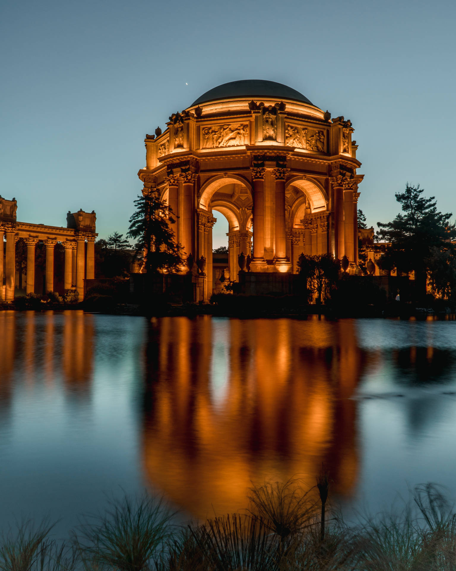 Palace Of Fine Arts Lights Background