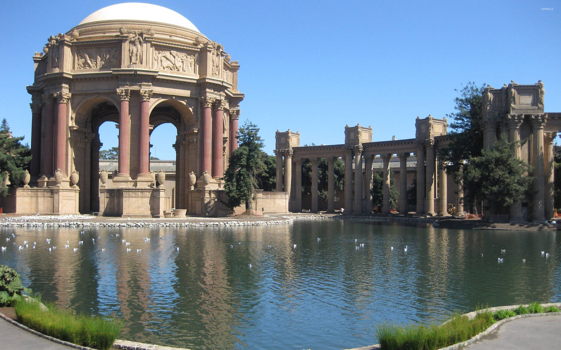 Palace Of Fine Arts Water Background