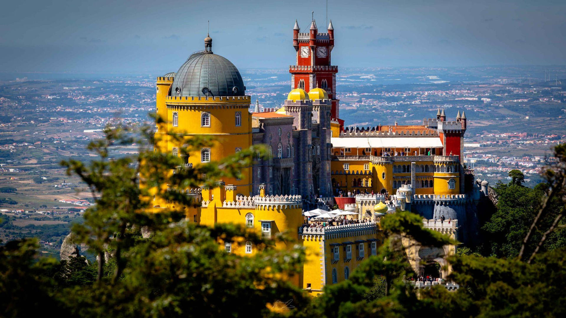 Palácio Da Pena In Sintra Portugal Background