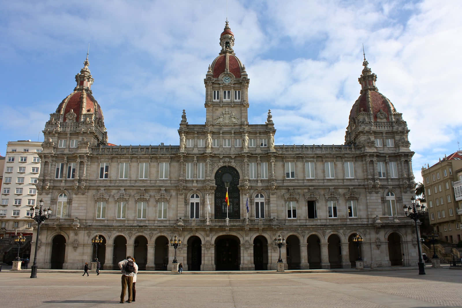 Palacio Municipal In Corunna Background
