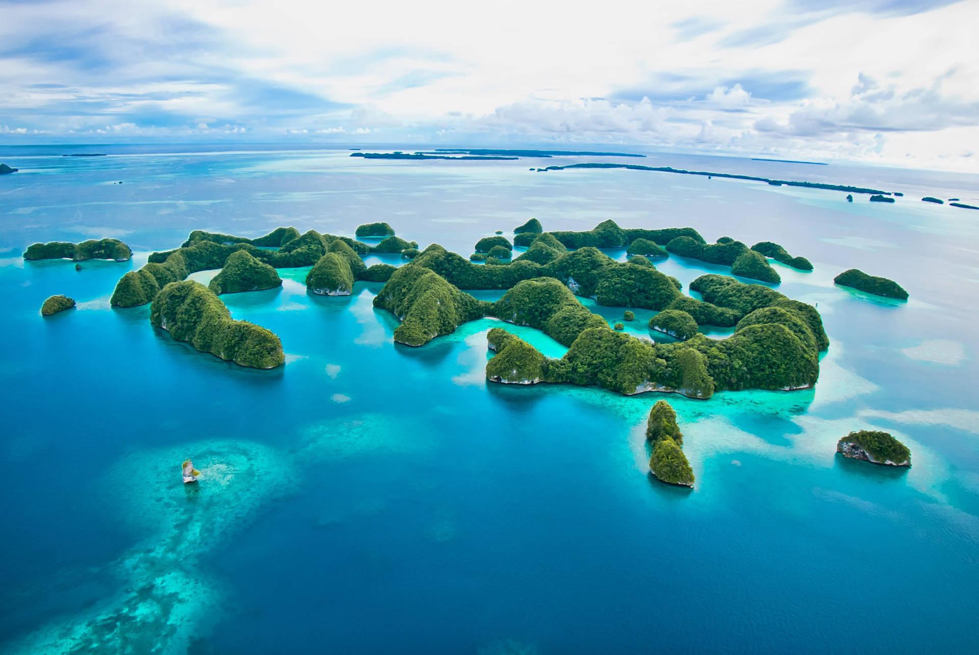Palau Awe-struck Rock Islands Background