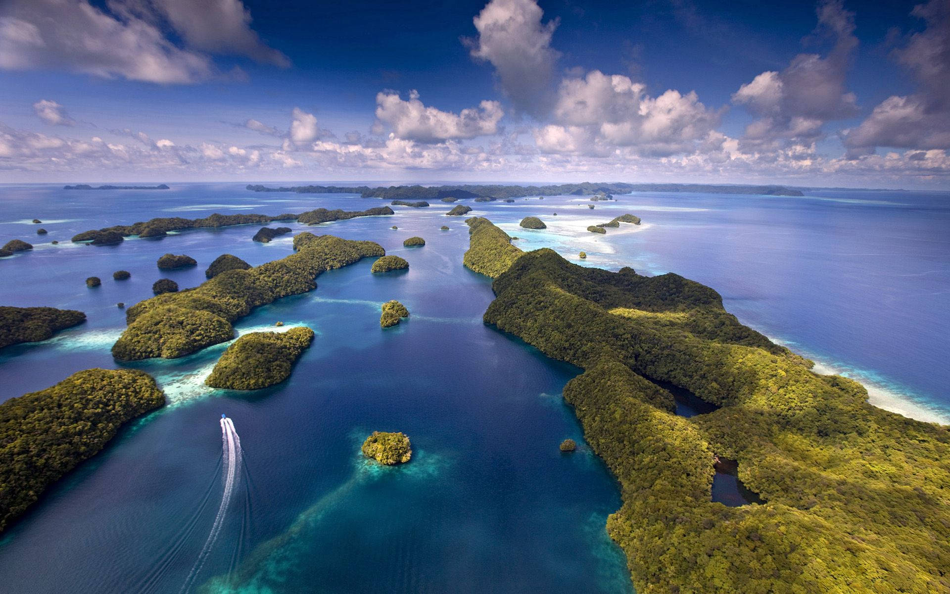 Palau Curved Islands Background