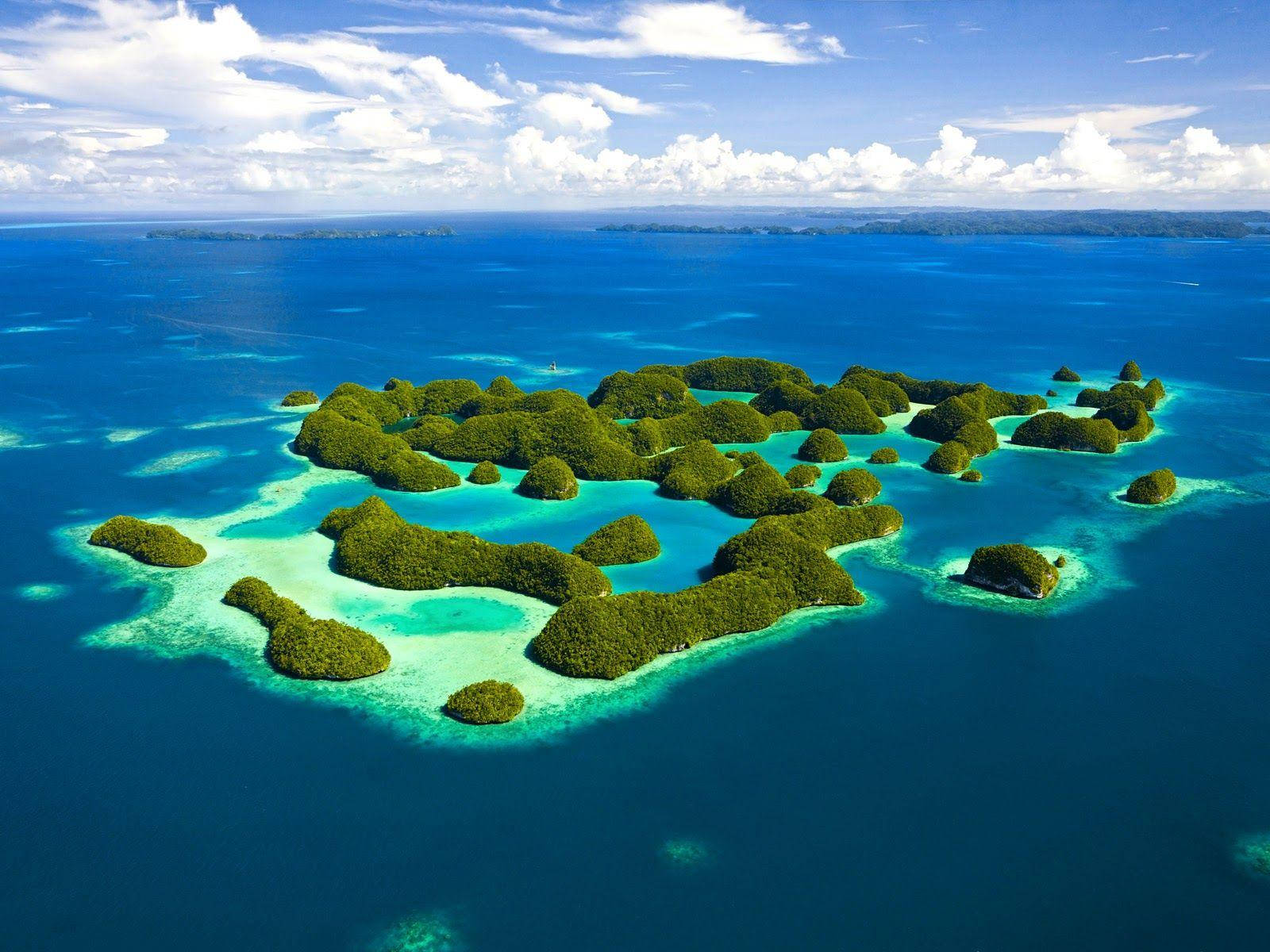 Palau Dome-shaped Islands Background