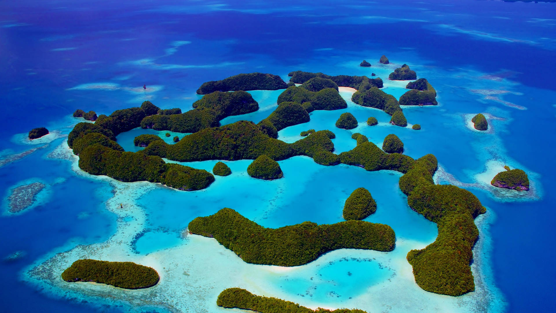 Palau Enriching Blue Waters Background