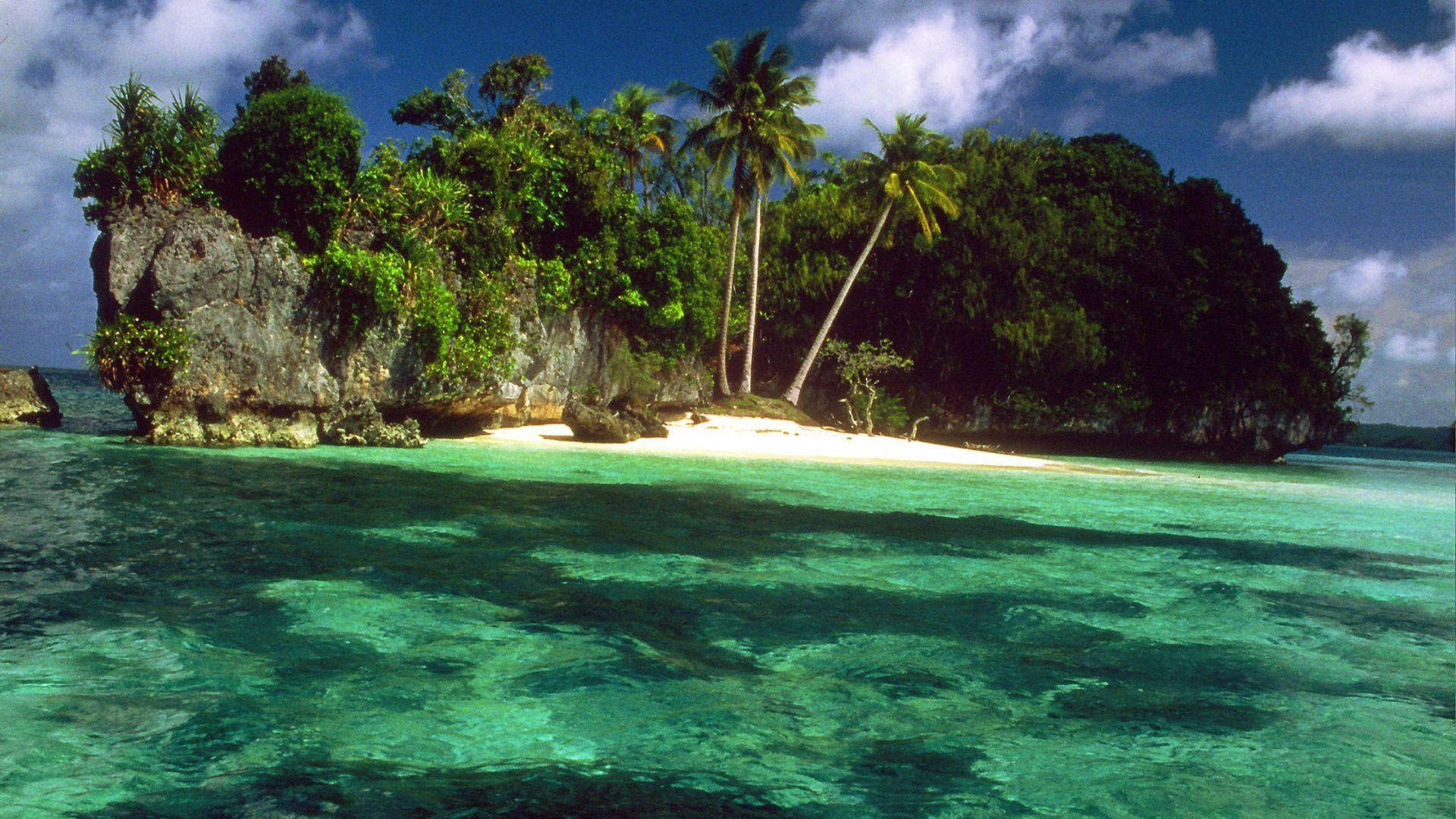 Palau Island Rock Formations Background