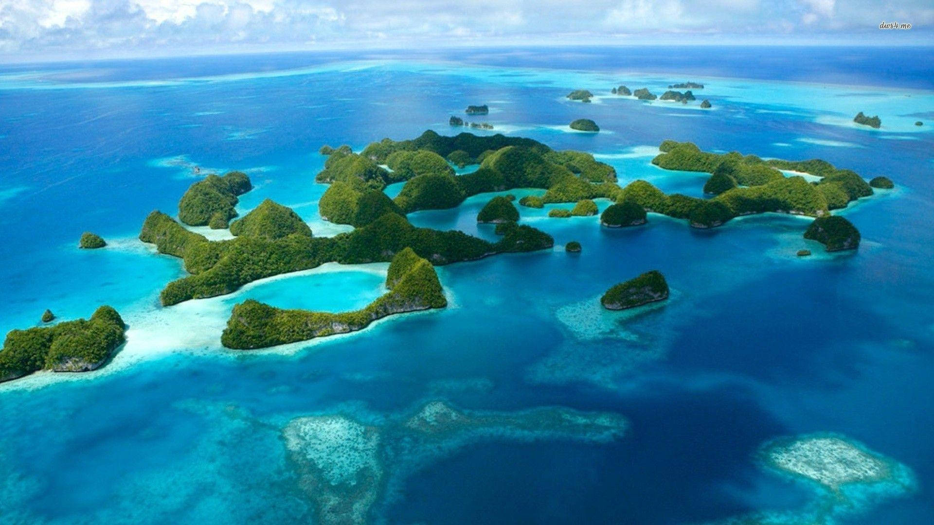 Palau Scattered Ngerukewid Islands Background