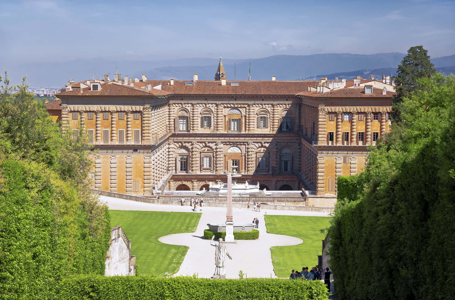 Palazzo Pitti Aerial Shot Background