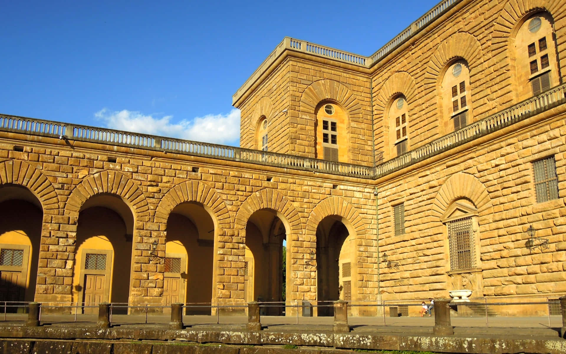 Palazzo Pitti Golden Facade Background