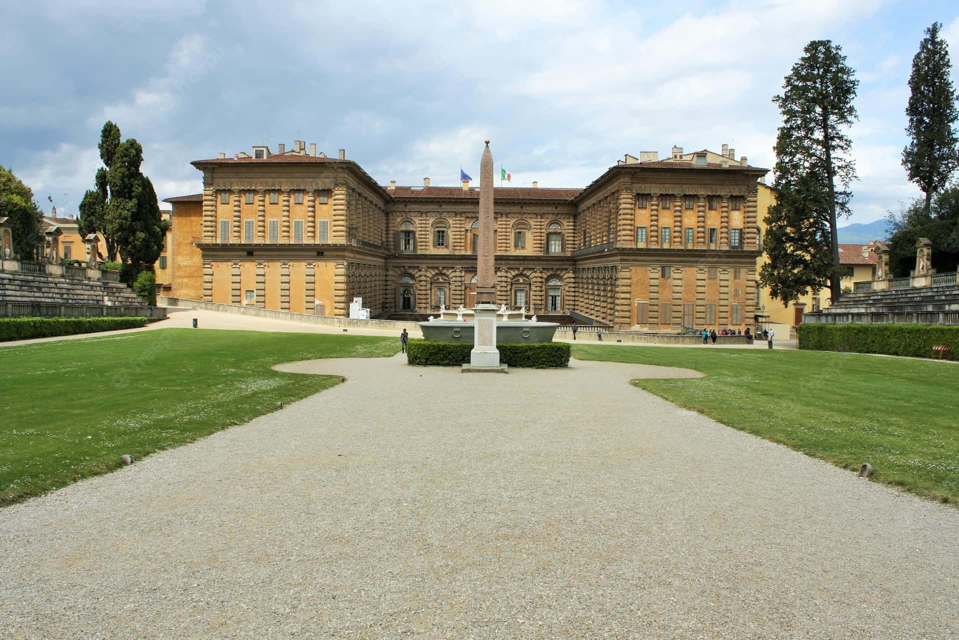 Palazzo Pitti Pathway Background