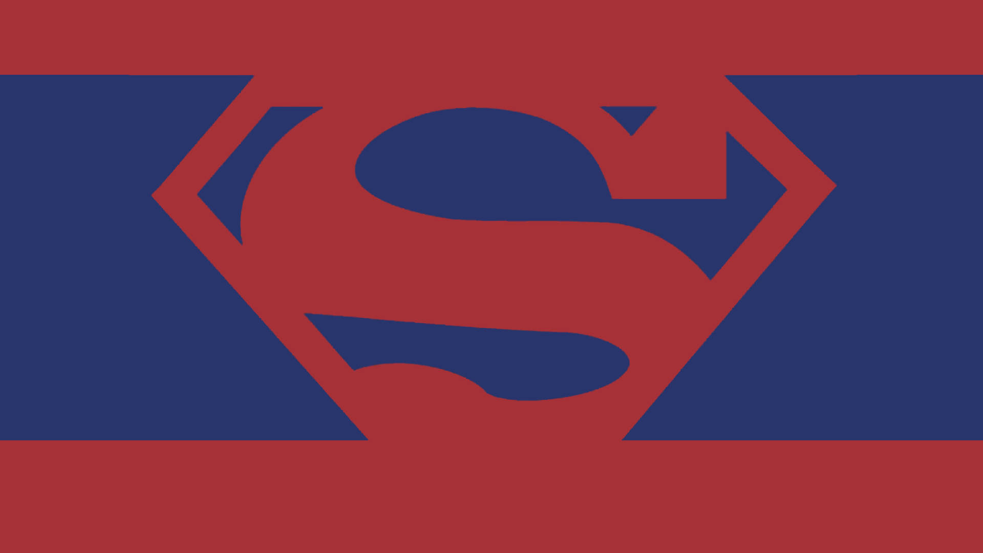 Pale Blue And Red Superman Logo Background