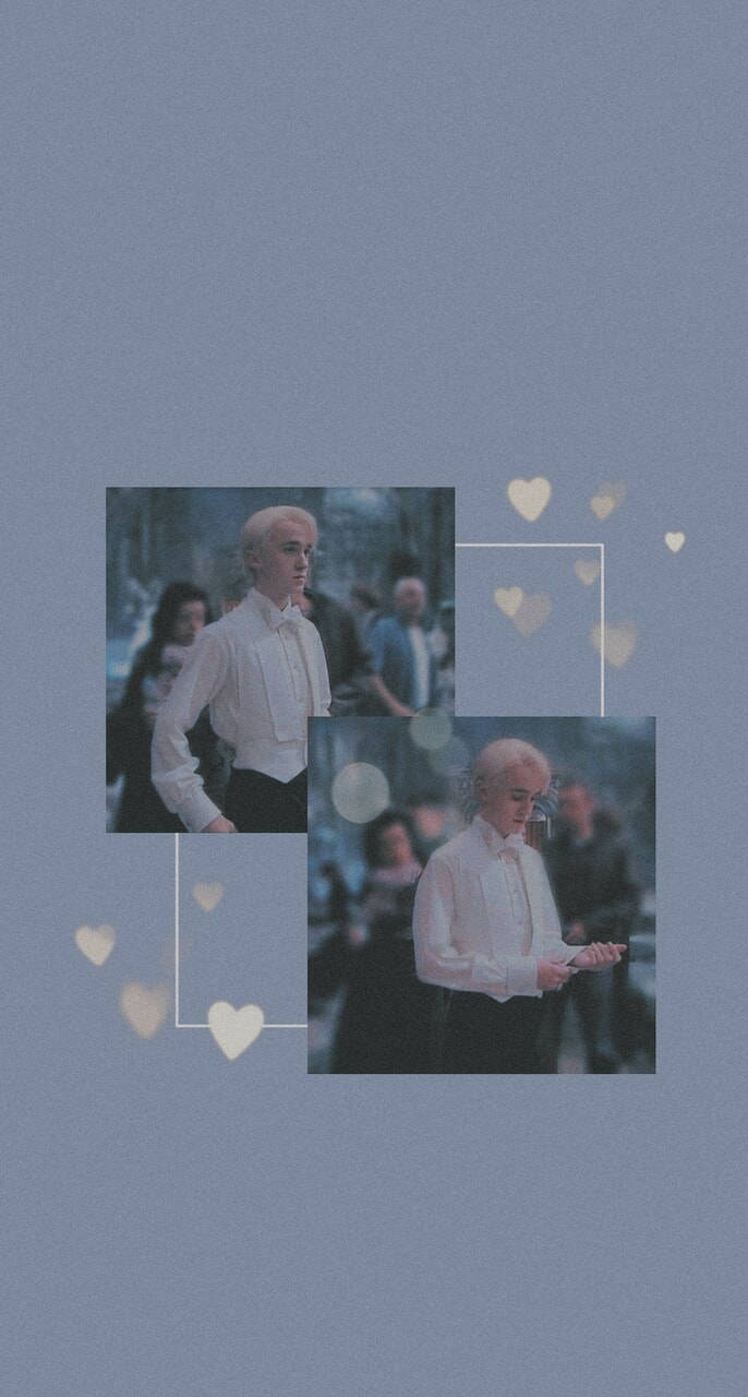 Pale Blue Draco Malfoy Aesthetic Background