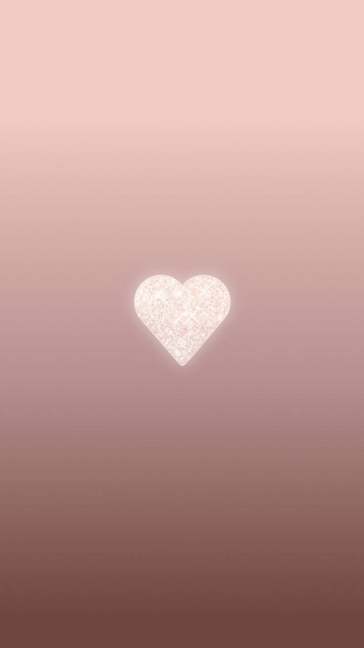 Pale Heart Aesthetic Glitter Background