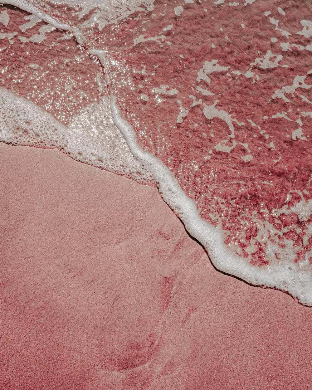 Pale Pink Beach Waves Background