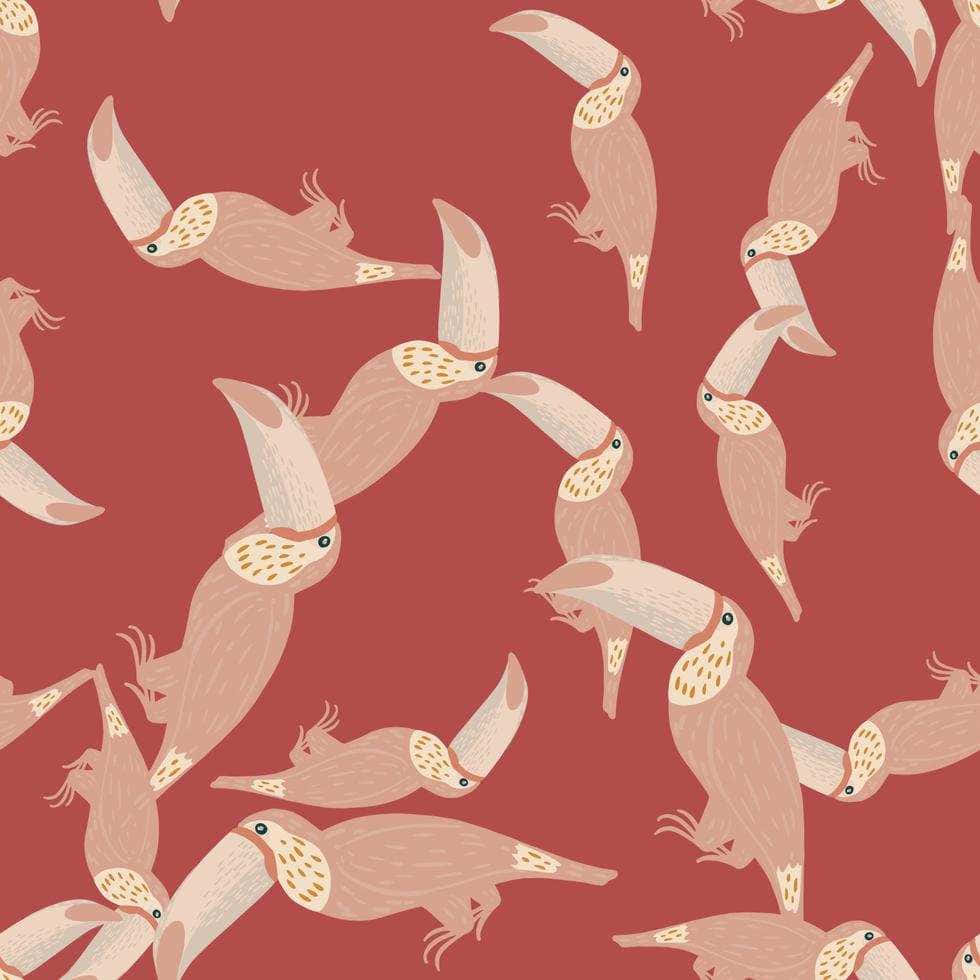 Pale Pink Bird Pattern Background