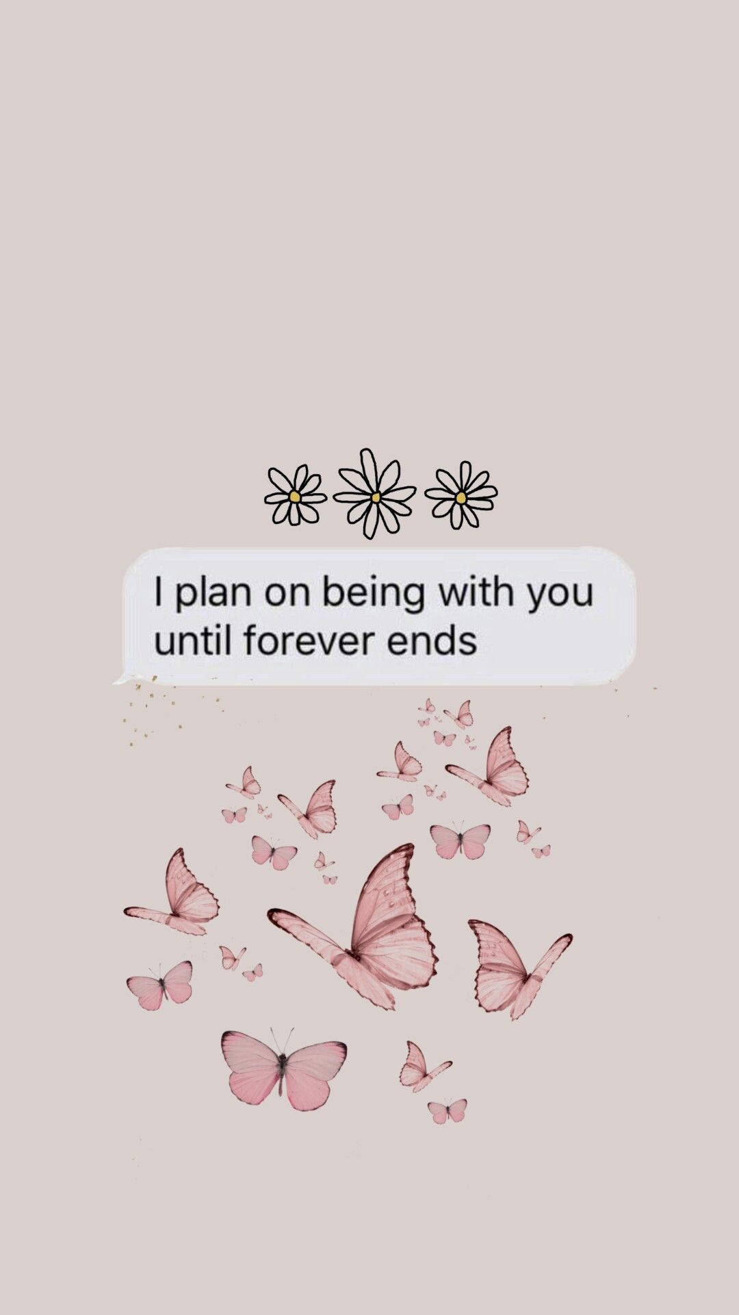 Pale Pink Butterfly Aesthetic Background