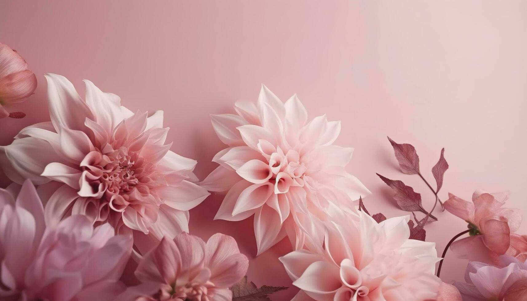 Pale Pink Dahlia Floral Arrangement Background