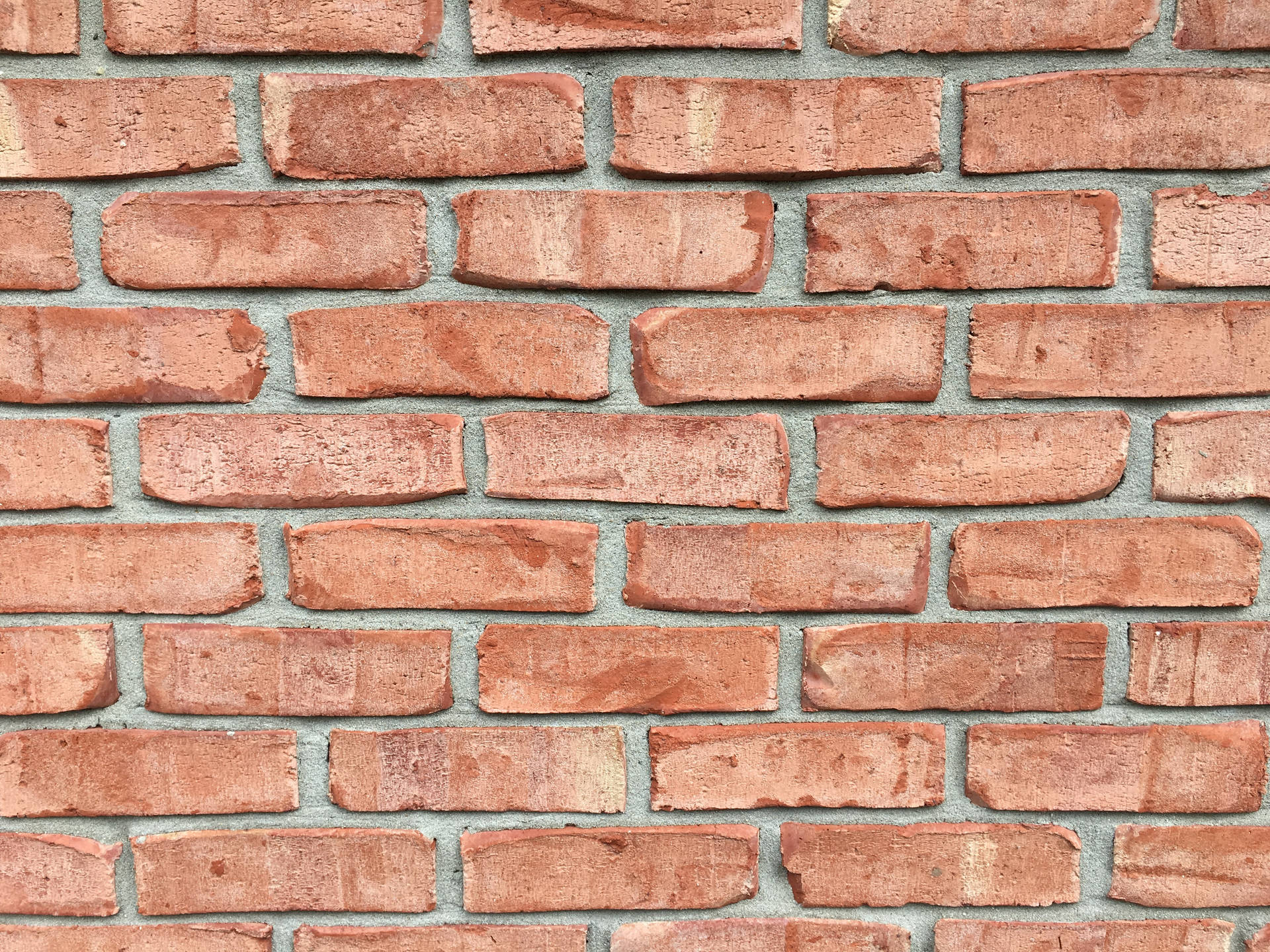 Pale Red Brick Texture With Spaces Background