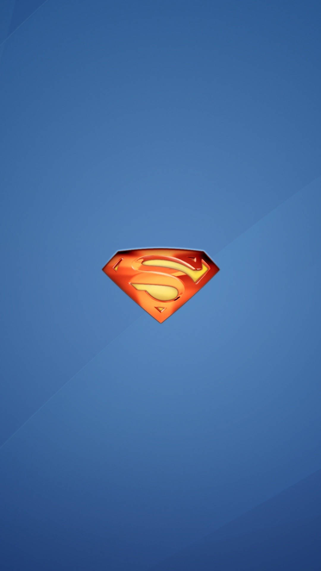 Pale Superman Symbol Iphone Blue Background